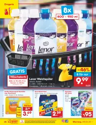 Gazetka promocyjna Netto Marken-Discount - Filial-Angebote - Gazetka - ważna od 05.03 do 05.03.2022 - strona 26 - produkty: domestos, eis, korb, lenor, lenor weichspüler, ndk, reis, spee, staubmagnet, swiffer, Ti, tücher, versandkostenfrei, wäschekorb, waschmittel, WC-Steine, weichspüler