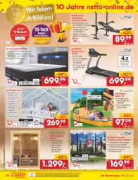 Gazetka promocyjna Netto Marken-Discount - Filial-Angebote - Gazetka - ważna od 05.03 do 05.03.2022 - strona 32 - produkty: Bank, beleuchtung, bett, boxspringbett, butter, eis, federkern, federkernmatratze, Holz, kernmatratze, Kinder, Kinderbett, latte, lattenrost, led-beleuchtung, matratze, matratzen, Mode, ndk, Radio, reis, ring, Sandkasten, Schütze, sitzbank, spee, Ti, topper, Trampolin, usb, versandkostenfrei