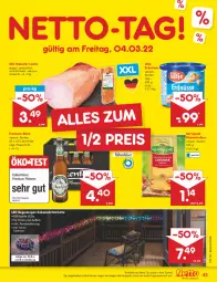 Gazetka promocyjna Netto Marken-Discount - Filial-Angebote - Gazetka - ważna od 05.03 do 05.03.2022 - strona 43 - produkty: angebot, bier, Biere, eis, erdnüsse, fernbedienung, Käse, käsescheiben, kasseler, kerrygold, Kette, lachs, leds, lichterkette, reis, schwein, Ti, timer, ültje, ültje erdnüsse, wein, ZTE