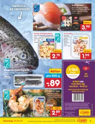 Gazetka promocyjna Netto Marken-Discount - Filial-Angebote - Gazetka - ważna od 05.03 do 05.03.2022 - strona 9 - produkty: angebot, aqua, butter, coupon, deutschlandcard, discount, eis, elle, erde, fisch, fleisch, forelle, frutti di mare, garnelen, grill, knoblauch, Knoblauchbutter, Konserven, küche, Küchen, marken-discount, mit knoblauch, Rauch, rel, salz, Schal, Schale, Sushi, Ti, ZTE