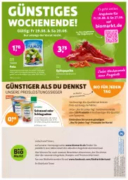 Gazetka promocyjna Denns Biomarkt - Prospekte - Gazetka - ważna od 30.08 do 30.08.2022 - strona 8 - produkty: angebot, angebote, auer, bio, decke, dennree, drucker, eis, elle, Engel, erde, feta, gin, kerze, LG, mac, milch, Omep, paprika, reis, rezept, rezepte, sahne, salz, schlagsahne, schmand, Spitzpaprika, Ti