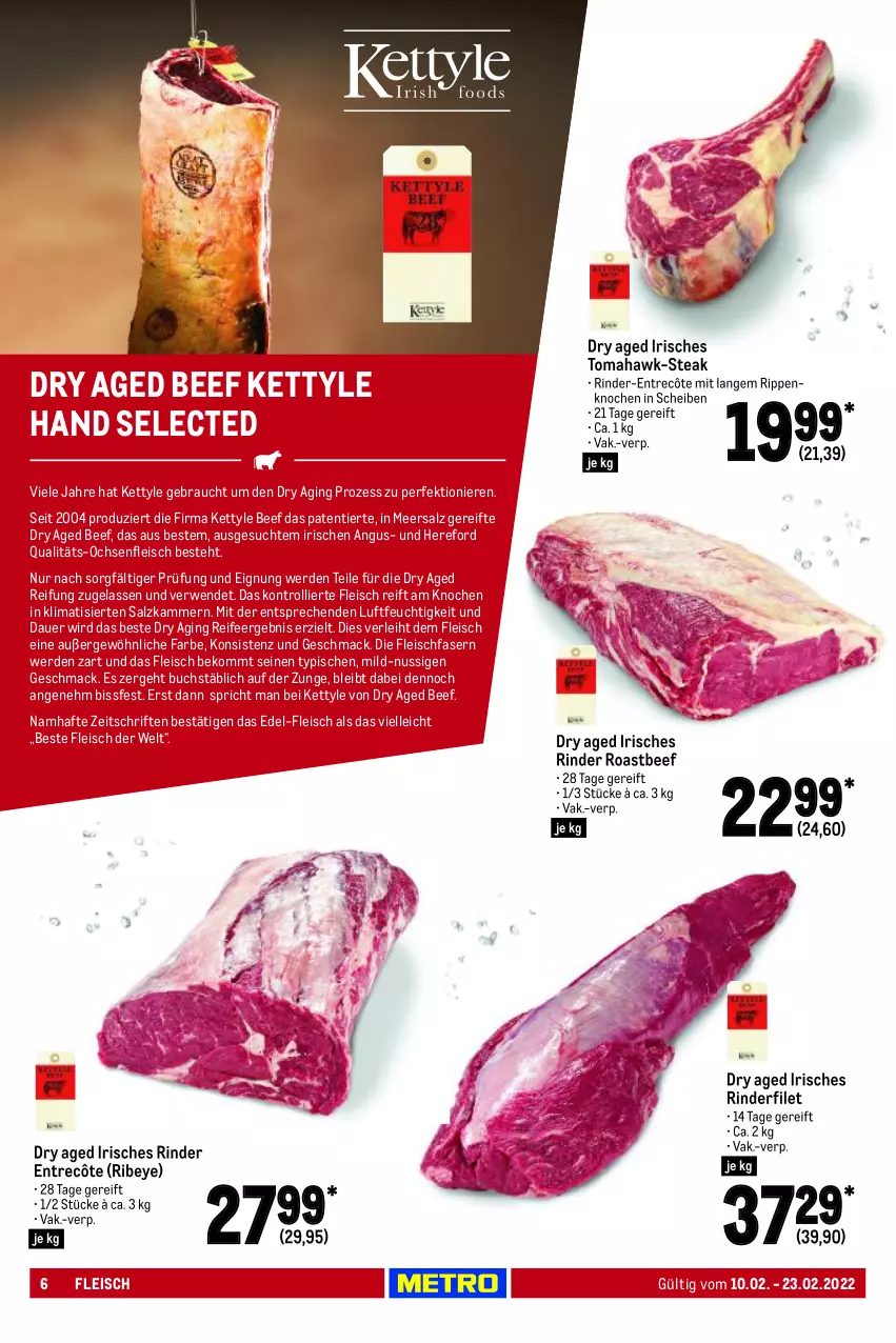 Aktueller Prospekt Metro - GastroJournal - von 10.02 bis 23.02.2022 - strona 6 - produkty: auer, beef, beko, buch, eis, elle, entrecôte, erde, filet, fleisch, gin, mac, meersalz, nuss, Rauch, rind, rinder, rinderfilet, Rippen, roastbeef, rwe, salz, senf, steak, Ti, trolli