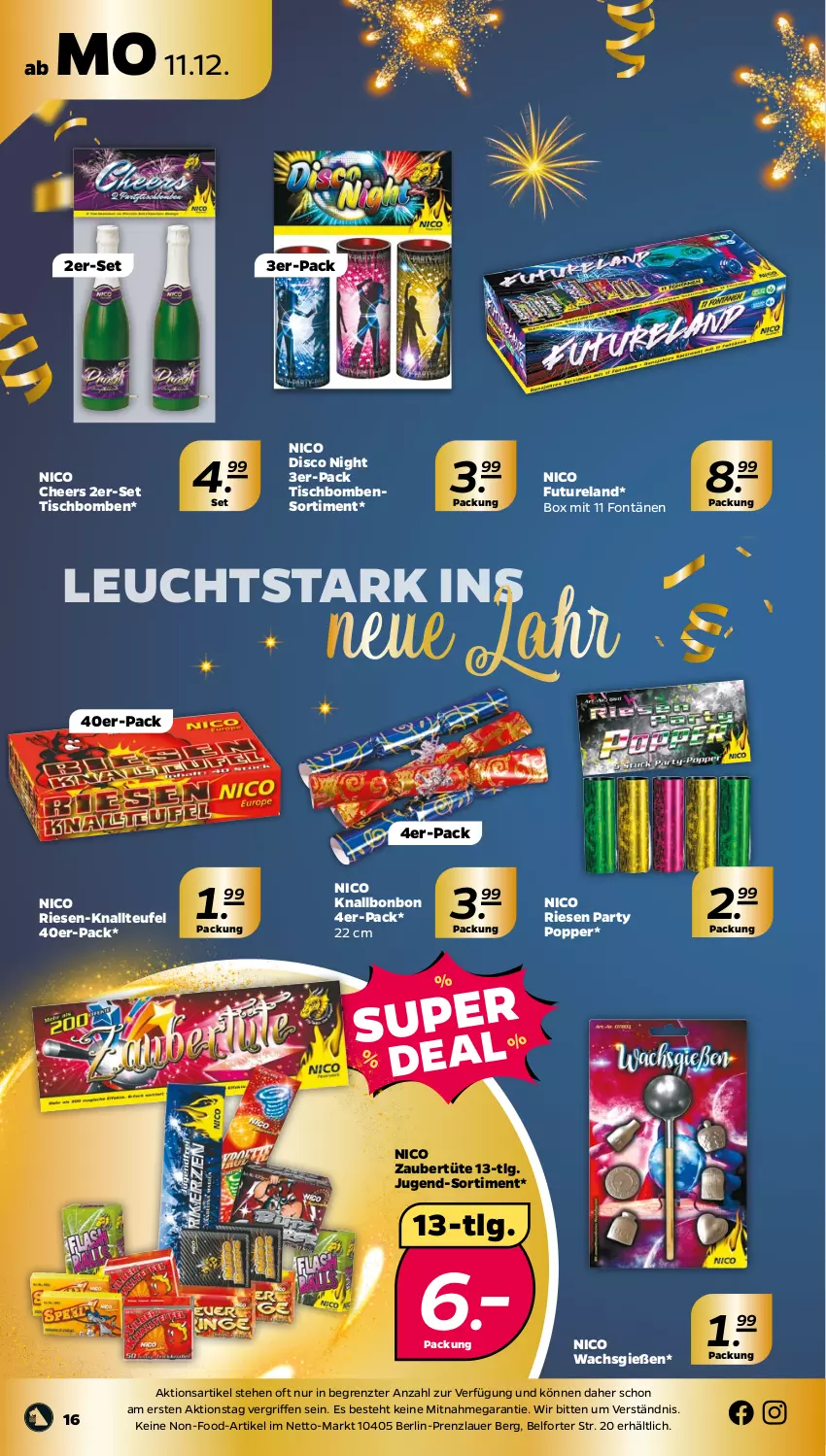 Aktueller Prospekt Netto - Woche 50 - von 11.12 bis 16.12.2023 - strona 16 - produkty: auer, Elan, LG, Popp, rel, Ti, tisch, Tischbomben, Tüte, ZTE