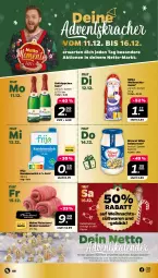 Gazetka promocyjna Netto - Woche 50 - Gazetka - ważna od 16.12 do 16.12.2023 - strona 6 - produkty: Adventskalender, creme, eis, fleisch, Fleischerei, kondensmilch, kracher, LG, milch, milka, miracel, miracel whip, rind, rinder, Rinderroulade, rinderrouladen, rotkäppchen, rouladen, salat, salatcreme, Schere, sekt, Ti