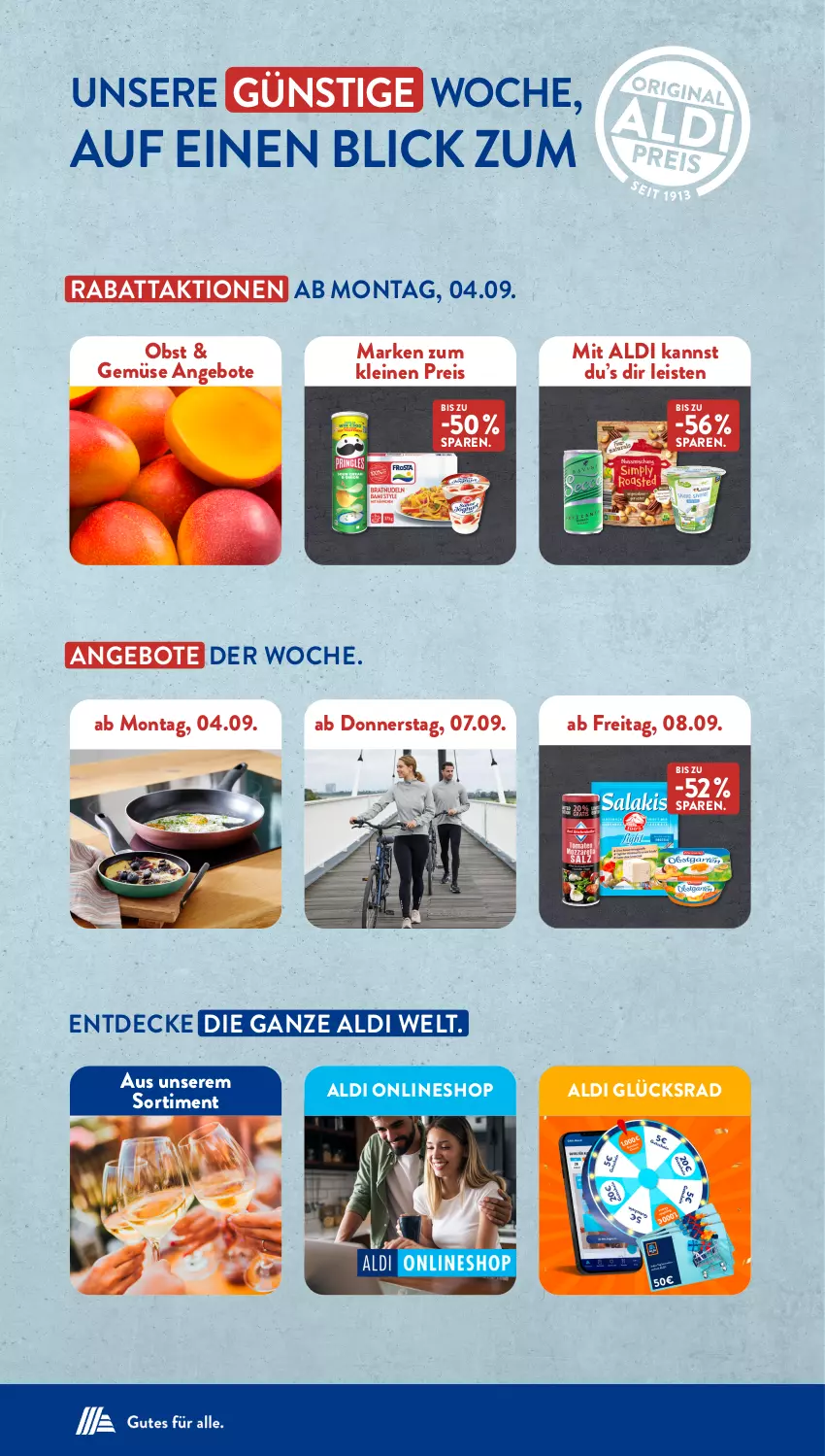 Aktueller Prospekt AldiSud - NÄCHSTE WOCHE - von 04.09 bis 09.09.2023 - strona 2 - produkty: aldi, angebot, angebote, decke, eis, leine, obst, reis, Ti