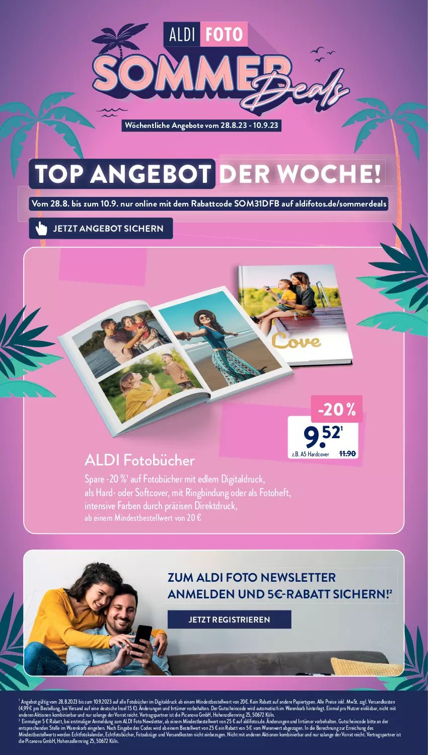 Aktueller Prospekt AldiSud - NÄCHSTE WOCHE - von 04.09 bis 09.09.2023 - strona 20 - produkty: aldi, angebot, angebote, auto, eis, elle, erde, Fotokalender, gutschein, korb, ndk, papier, reis, ring, Ti, tisch