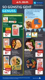 Gazetka promocyjna AldiSud - NÄCHSTE WOCHE - Gazetka - ważna od 09.09 do 09.09.2023 - strona 33 - produkty: aldi, alle artikel ohne dekoration, braten, brustfilet, decke, dekoration, eis, ente, filet, fleisch, gin, gsw, hackfleisch, HP, Kalbsmedaillons, kartoffel, Kartoffelpüree, krustenbraten, küche, Küchen, lachs, lachsfilet, medaillons, mit zwiebeln, nuss, pflanze, püree, pute, putenbrust, putenbrustfilet, putenschnitzel, reis, rind, rwe, schnitzel, schwein, Speck, Ti, wein, ZTE, zwiebel, zwiebeln