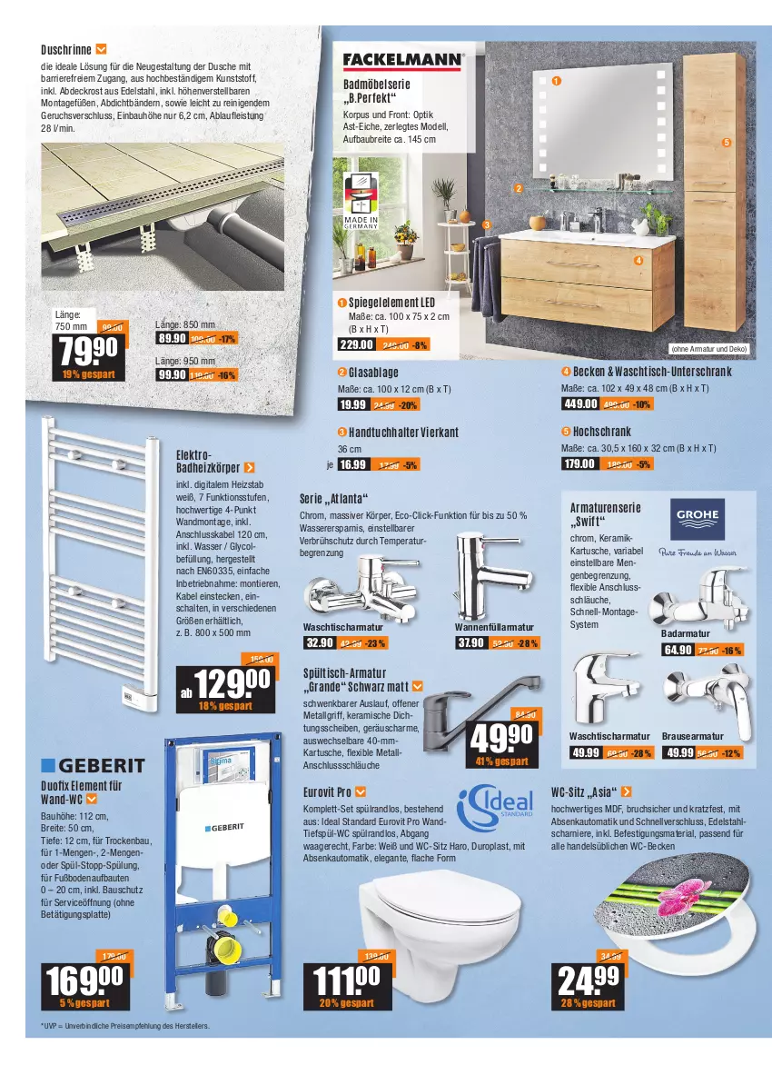 Aktueller Prospekt Vmarkt - V-Baumarkt - von 07.07 bis 13.07.2022 - strona 4 - produkty: armatur, armaturen, auto, Bad, Badheizkörper, Badmöbel, Bau, brause, Brei, dell, dusche, edelstahl, eis, Elektro, elle, handtuch, Handtuchhalter, hochschrank, latte, LG, möbel, Mode, passend für alle, reis, Ria, roba, Schal, schläuche, Schrank, spiegel, spülung, teller, Ti, Tiere, tisch, tuc, unterschrank, Waage, Wanne, waschtisch, waschtischarmatur, wasser, wc-sitz