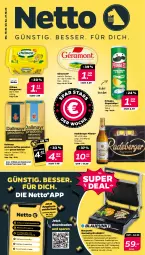 Gazetka promocyjna Netto - Woche 42 - Gazetka - ważna od 21.10 do 21.10.2023 - strona 1 - produkty: angebot, angebote, Berger, blaupunkt, bohne, bohnen, chips, coupon, coupons, dallmayr, dallmayr prodomo, decke, Deckel, eis, erde, géramont, gewinnspiel, grill, kaffee, kontaktgrill, latte, margarine, pils, pilsner, pringles, prodomo, radeberger, radeberger pilsner, reis, ring, saft, snack, Spiele, tablet, tablett, thermostat, Ti