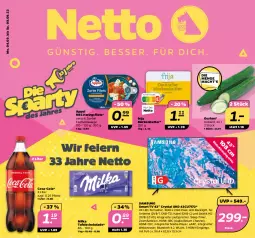 Gazetka promocyjna Netto - Woche 36 - Gazetka - ważna od 09.09 do 09.09.2023 - strona 1 - produkty: butter, coca-cola, cola, dvb, dvb-s2, DVB-T, eier, fernseher, filet, filets, fisch, fische, gurke, gurken, HDMI, hering, Herings, heringsfilets, lautsprecher, markenbutter, milka, ring, Samsung, schoko, schokolade, smart tv, tafelschokolade, Ti, timer, uhd, Waage