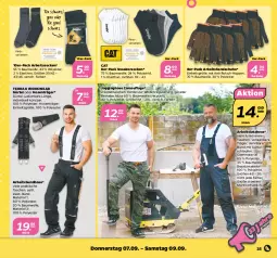 Gazetka promocyjna Netto - Woche 36 - Gazetka - ważna od 09.09 do 09.09.2023 - strona 25 - produkty: Arbeitssocken, Bau, baumwolle, gin, handschuhe, hose, hosen, Jogginghose, Latzhose, Laufen, Ria, schuhe, sneaker, sneakersocken, socken, Stier, Tasche, taschen, Ti, tisch, wolle