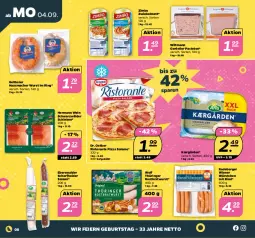 Gazetka promocyjna Netto - Woche 36 - Gazetka - ważna od 09.09 do 09.09.2023 - strona 8 - produkty: Berger, bratwurst, Dr. Oetker, eier, Hausmacher, Kærgården, mac, Mett, pastete, pizza, pizza salame, radeberger, rind, ring, ristorante, ristorante pizza, rostbratwurst, salami, schinken, schwarzwälder schinken, thüringer rostbratwurst, Ti, wein, wiener, wiener würstchen, wiltmann, wurst, würstchen, zimbo, zwiebel