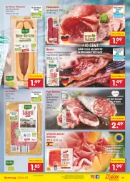 Gazetka promocyjna Netto Marken-Discount - Filial-Angebote - Gazetka - ważna od 29.04 do 29.04.2023 - strona 11 - produkty: angebot, auer, bacon, bestpreis, bio, Bio-Salami, buch, dauertiefpreis, Edelsalami, eis, fleisch, Frühstücksspeck, gin, Holz, jamón serrano, meersalz, reis, salami, salz, schnitten, schwein, schweine, schweinefleisch, serrano, Speck, Ti, tiefpreis, wein, weine, wiener, wiener würstchen, würstchen, ZTE