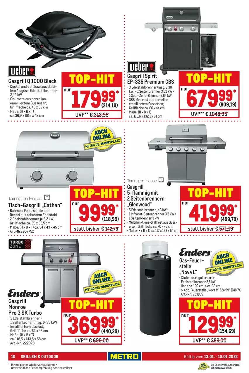 Aktueller Prospekt Metro - NonFood - von 13.01 bis 19.01.2022 - strona 10 - produkty: decke, Deckel, edelstahl, eis, elle, feuerschale, gasgrill, grill, grillfläche, grillrost, Kocher, lack, lamm, reis, Schal, Schale, teller, Ti, tisch, top-hit