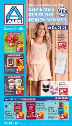 Gazetka promocyjna Aldi Nord - Von Montag - Gazetka - ważna od 10.08 do 10.08.2024 - strona 1 - produkty: aldi, auer, Bad, Bau, Bauer, Becher, beutel, bohne, bohnen, chili, eis, garnitur, gin, jumbo, Mode, Nackensteak, nackensteaks, paprika, paprika rot, sauce, steak, steaks, Ti, würstchen, ZTE