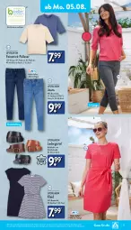 Gazetka promocyjna Aldi Nord - Von Montag - Gazetka - ważna od 10.08 do 10.08.2024 - strona 13 - produkty: aldi, Bau, baumwolle, bett, eis, elle, hella, jeans, kleid, Pullover, rwe, Ti, up2fashion, wolle