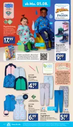 Gazetka promocyjna Aldi Nord - Von Montag - Gazetka - ważna od 10.08 do 10.08.2024 - strona 14 - produkty: aldi, Bau, baumwolle, bett, decke, disney, eis, ente, Fleecejacke, Garten, gin, Hasbro, hose, hosen, Jacke, Jogginghose, Jogginghosen, Kinder, kleid, Kleidung, mac, Overall, Ria, rwe, spider-man, Ti, Tiere, Trampolin, wasser, Weste, wolle, ZTE