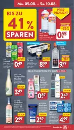 Gazetka promocyjna Aldi Nord - Von Montag - Gazetka - ważna od 10.08 do 10.08.2024 - strona 9 - produkty: bier, Cien, corona, corona extra, creme, cuvée, deo, deodorant, dove, duschgel, eis, elle, flasche, fleisch, gin, handcreme, hella, Lagerbier, limo, limonade, neutrogena, oral-b, pasta, reis, roséwein, sauvignon, sauvignon blanc, teller, Ti, vodka, wein, Weißwein, zahnpasta, ZTE, zucker