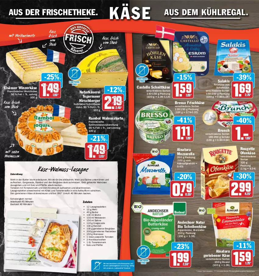 Aktueller Prospekt Aez - Prospekte - von 02.05 bis 07.05.2022 - strona 8 - produkty: andechser natur, aus dem kühlregal, Berger, Bergkäse, beutel, bio, bresso, Brühe, butter, eis, elle, feta, französischer weichkäse, frischkäse, gorgonzola, halbfester schnittkäse, Käse, knoblauch, kühlregal, lasagne, latte, mehl, milch, mozzarella, natur, natura, nuss, Ofen, Ofenkäse, pasta, pfeffer, regal, reis, rel, rouge, rougette, sahne, salakis, salz, Schal, Schale, Schmelzkäse, schmelzkäsezubereitung, schnittkäse, Soße, Tegernseer, teller, tomate, tomaten, tomatenmark, torte, walnuss, weichkäse, wein, Weißwein