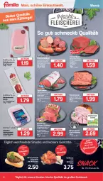 Gazetka promocyjna Famila - Prospekte - Gazetka - ważna od 25.02 do 25.02.2023 - strona 6 - produkty: aufstrich, axe, beef, braten, braun, brot, brötchen, corned beef, dell, eis, elle, fleisch, frikadellen, gewürz, grill, grillhaxe, Haxe, hering, Herings, knoblauch, kochschinken, mac, Mett, mettwurst, mit knoblauch, mit zwiebeln, natur, regal, reis, rind, rindfleisch, ring, salami, salat, schinken, schinkenwurst, schwein, schweine, serrano, snack, snacks, Sport, Streichzart, Ti, wein, weine, wurst, zwiebel, zwiebelmettwurst, zwiebeln