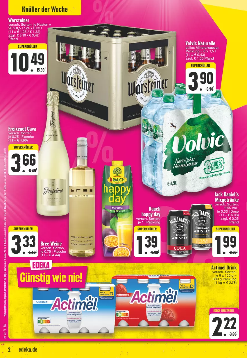 Aktueller Prospekt E Center - Angebote der Woche - von 28.08 bis 02.09.2023 - strona 2 - produkty: actimel, actimel drink, bree, chardonnay, drink, joghur, joghurt, Ti