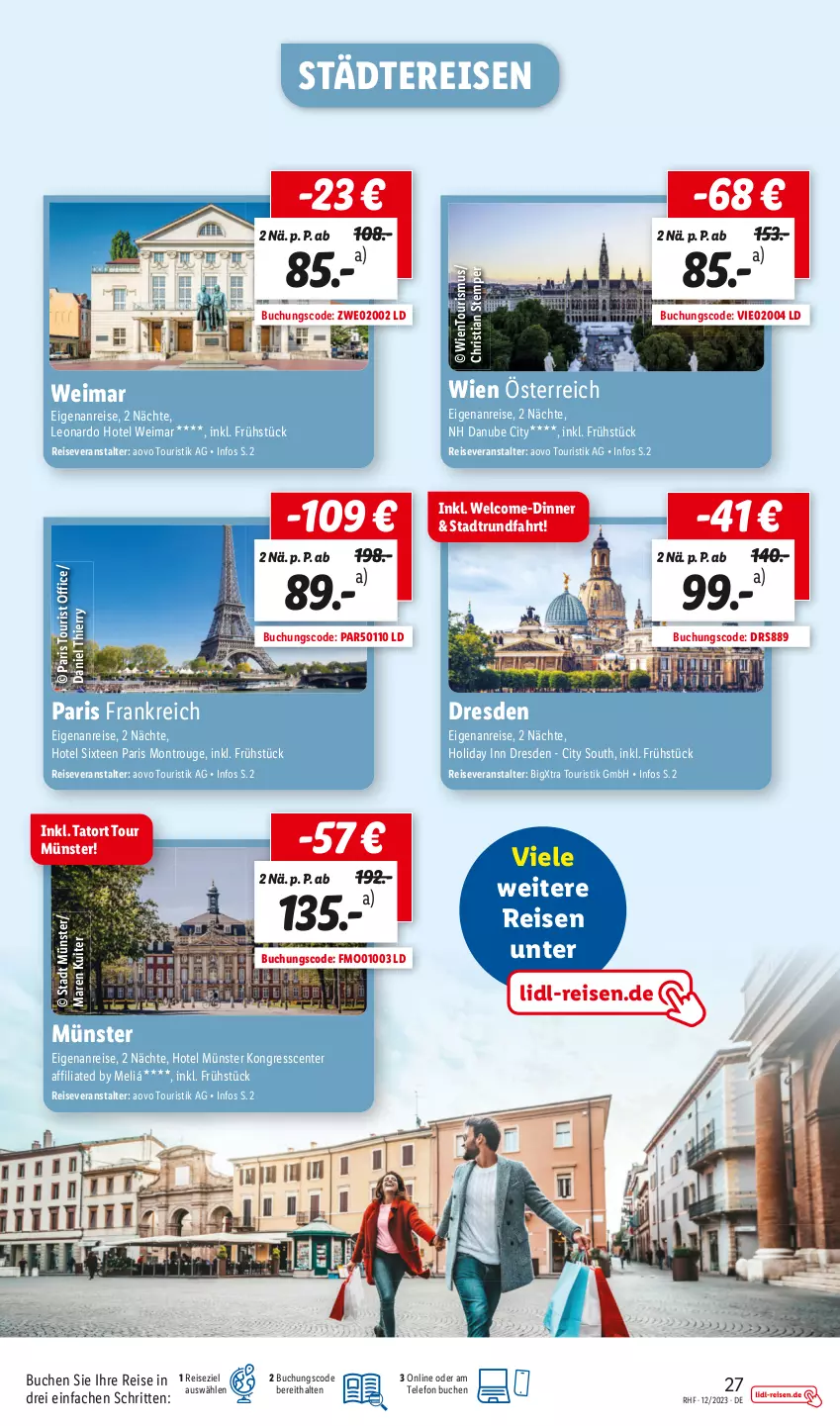 Aktueller Prospekt Lidl - Dezember Reise-Highlights - von 29.11 bis 31.12.2023 - strona 27 - produkty: buch, eis, ente, leonardo, office, reis, reiseveranstalter, rouge, tee, telefon, Ti