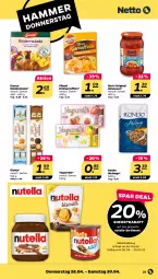 Gazetka promocyjna Netto - Angebote ab Montag - Gazetka - ważna od 01.05 do 01.05.2022 - strona 21 - produkty: Ben’s Original, eis, Elan, erasco, gin, giotto, kartoffel, kartoffeln, LG, nutella, pfanni, reis, reiss, sauce, Schal, Schale, sofortrabatt, Ti, Yo, yogurette