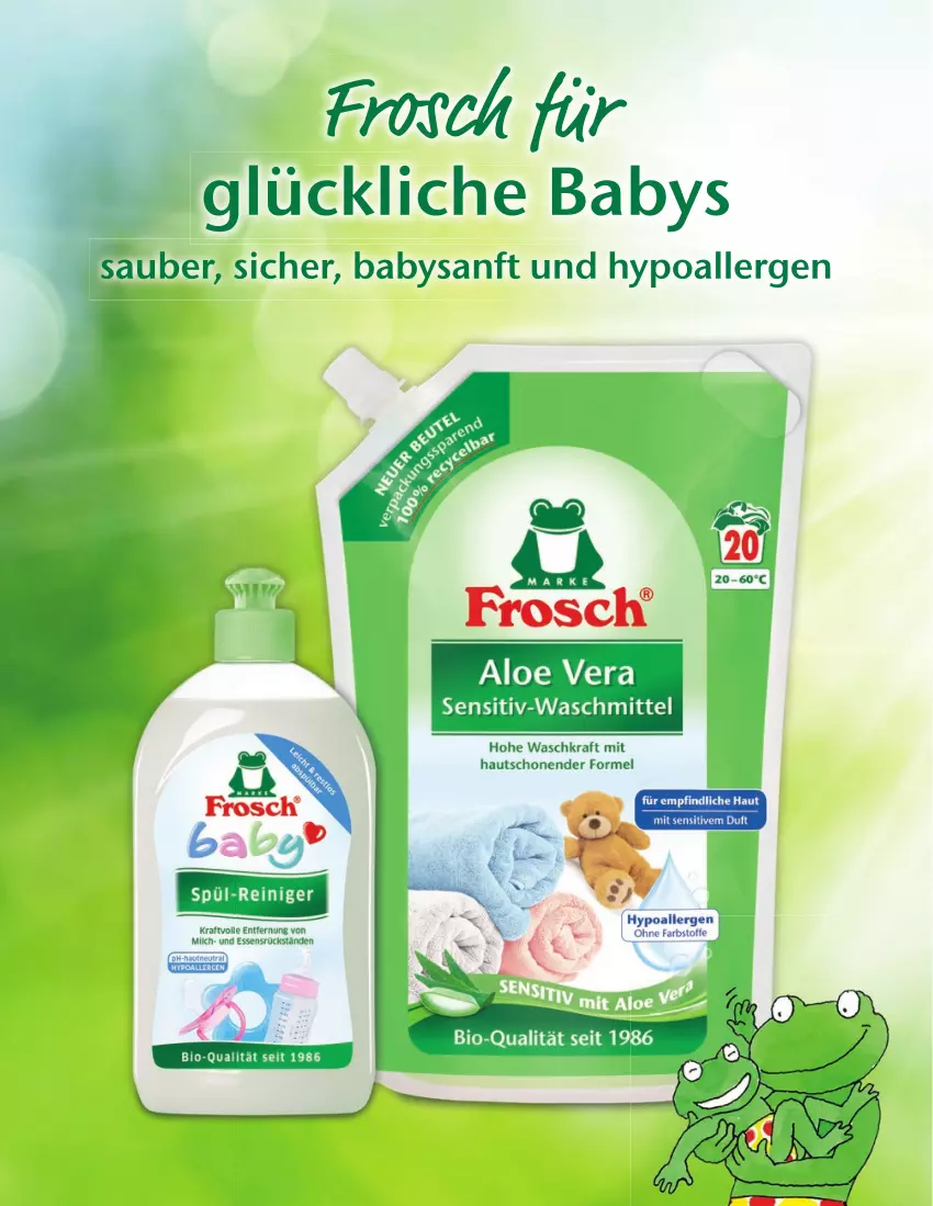 Aktueller Prospekt Rossmann - Prospekte - von 10.02 bis 20.03.2022 - strona 62 - produkty: aloe vera, Frosch, kraft, milch, Ti, waschmittel