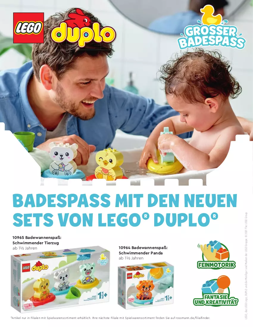 Aktueller Prospekt Rossmann - Prospekte - von 10.02 bis 20.03.2022 - strona 70 - produkty: Bad, Badewanne, duplo, fanta, LEGO®, spielwaren, Ti, Wanne