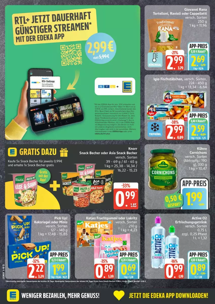 Aktueller Prospekt Edeka - Prospekte - von 07.09 bis 12.09.2026 - strona 10 - produkty: auer, Becher, deka, eis, reis, snack, Ti