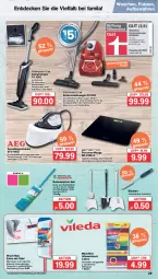 Gazetka promocyjna Famila - Prospekte - Gazetka - ważna od 13.04 do 13.04.2024 - strona 29 - produkty: auto, batterie, Behälter, Bodenplatte, bodenstaubsauger, bodenwischer, bügel, Bügelstation, bürste, bürsten, dampfbügelstation, dampfreiniger, decke, eis, elle, ente, latte, mikrofaser, Pfau, reifen, reiniger, Reinigung, reis, Ria, Schal, staubsauger, Teleskop, teleskopstiel, teller, Ti, tisch, tuc, Waage, wasser, wassertank, weck