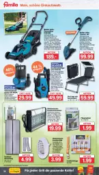 Gazetka promocyjna Famila - Prospekte - Gazetka - ważna od 13.04 do 13.04.2024 - strona 34 - produkty: akku, akku-rasenmäher, auto, Brei, eis, Elektro, elle, fliegengitter, gin, grill, hochdruckreiniger, Insektenvernichter, korb, ladegerät, leine, Liege, rasen, rasenmäher, reiniger, reis, Ria, sac, Schal, Schale, schlauch, sekt, teller, Ti, tisch, wasser