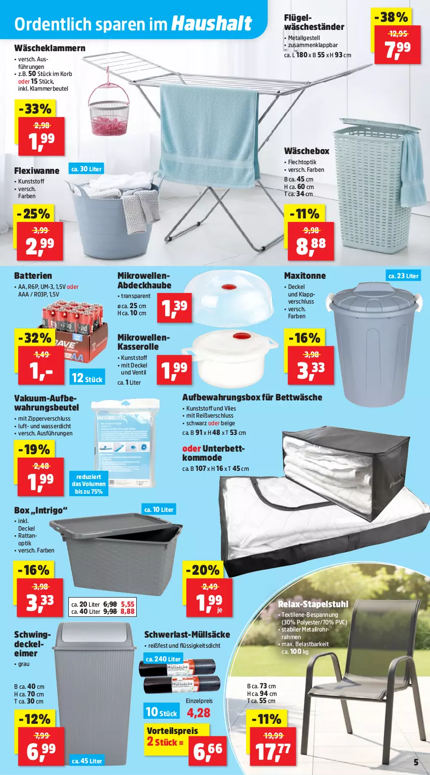 Aktueller Prospekt Thomas Philipps - von 23.02 bis 28.02.2026 - strona 9 - produkty: abdeckhaube, aufbewahrungsbox, batterie, batterien, bett, bettwäsche, beutel, decke, Deckel, eimer, eis, elle, Klammern, kommode, korb, lamm, leimer, LG, mikrowelle, Mode, reis, rel, stapelstuhl, stuhl, Ti, vorteilspreis, Wanne, wasser, zipper