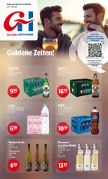 Gazetka promocyjna Getraenke Hoffmann - Prospekte - Gazetka - ważna od 21.09 do 21.09.2024 - strona 1 - produkty: 7UP, alkohol, Alwa, angebot, angebote, bier, burgunder, decke, mineralwasser, Mythos, natürliches mineralwasser, pepsi, pils, pilsener, riesling, Schwip Schwap, Spaten, Ti, wasser, Weißburgunder, WICK