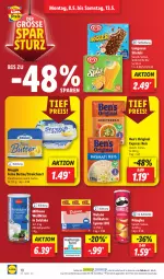 Gazetka promocyjna Lidl - Aktionsprospekt - Gazetka - ważna od 13.05 do 13.05.2023 - strona 10 - produkty: Ben’s Original, Bona, butter, dulano, eis, elle, gin, Käse, langnese, lyoner, meggle, Milbona, ndk, preisvorteil, pringles, reis, ring, salz, Schal, Schale, stieleis, Streichzart, teller, Ti, Yo