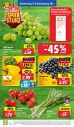 Gazetka promocyjna Lidl - Aktionsprospekt - Gazetka - ważna od 13.05 do 13.05.2023 - strona 34 - produkty: Abtei, angebot, beere, beeren, cocktail, cocktails, discount, eis, elle, ente, frucht, heidelbeere, heidelbeeren, Lauchzwiebel, lauchzwiebeln, LG, magazin, obst, Obst und Gemüse, paprika, Rauch, reis, Ti, tomate, tomaten, trauben, und gemüse, zwiebel, zwiebeln