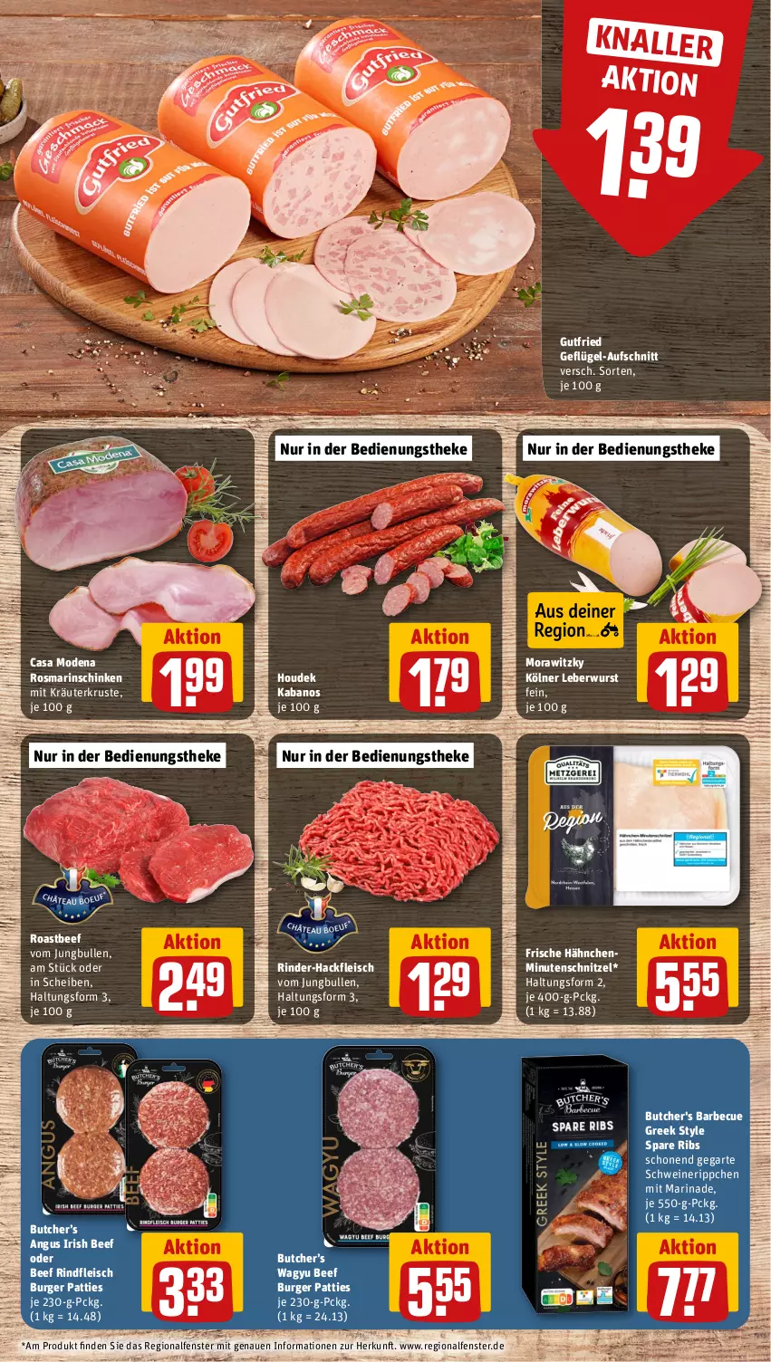 Aktueller Prospekt Rewe - Prospekte - von 12.08 bis 17.08.2024 - strona 8 - produkty: aufschnitt, barbecue, beef, burger, butcher's, Casa Modena, eis, fenster, fleisch, Frische Hähnchen, Geflügel, gutfried, hackfleisch, houdek, jungbullen, kabanos, kräuter, leberwurst, marinade, minutenschnitzel, Mode, rind, rinder, rinder-hackfleisch, rindfleisch, roastbeef, rosmarin, schinken, schnitzel, schwein, schweine, spare ribs, Ti, wein, weine, wurst