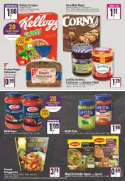 Gazetka promocyjna Edeka - Angebote der Woche - Gazetka - ważna od 14.05 do 14.05.2022 - strona 17 - produkty: angebot, barilla, beutel, brot, cerealien, corny, frucht, hafer, kellogg's, konfitüre, korn, Kornbrot, kraft, landliebe, maggi, müsli, pesto, riegel, sauce, saucen, suppe, suppen, Ti, vollkornbrot