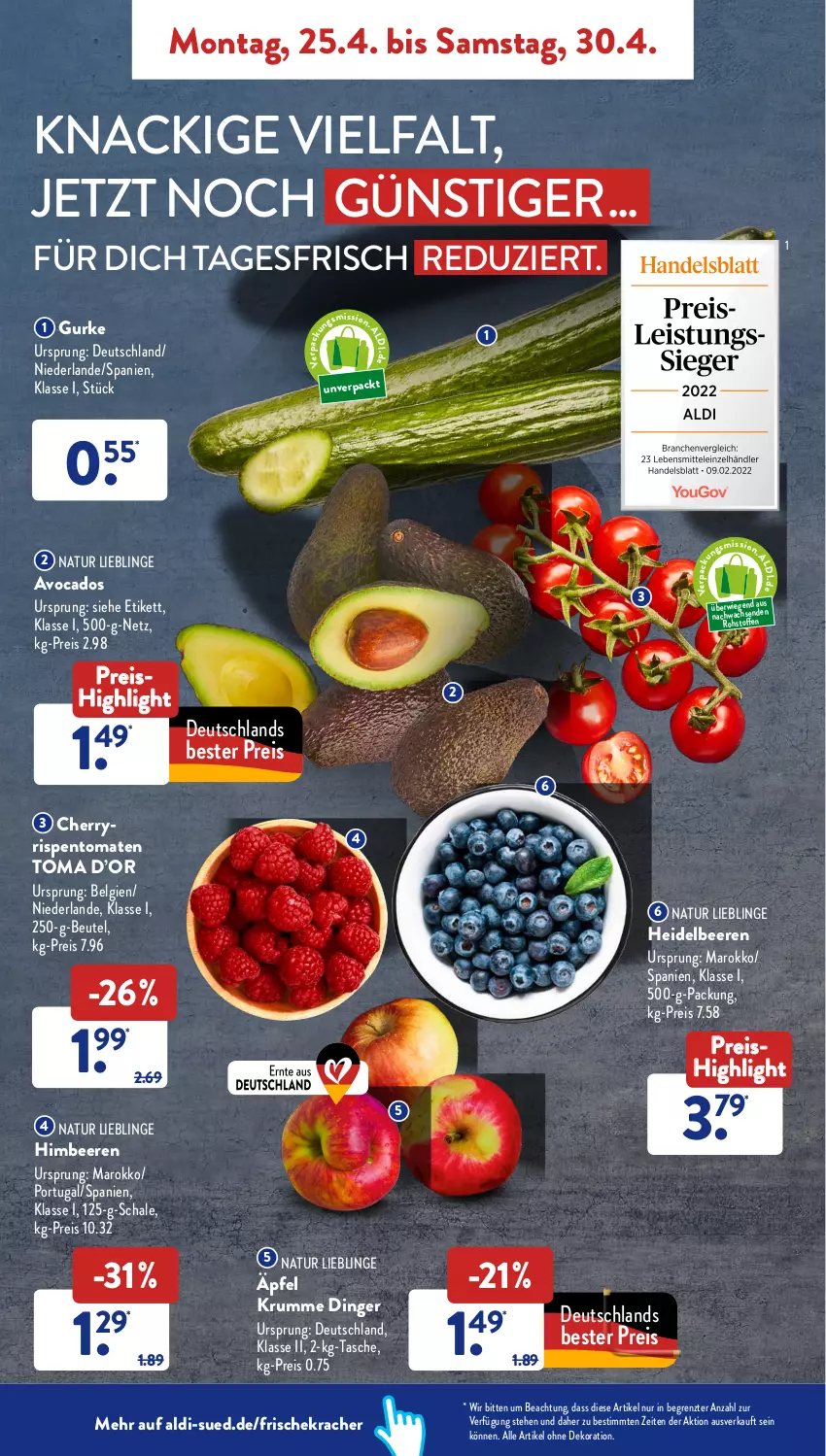 Aktueller Prospekt AldiSud - ALDI Aktuell - von 25.04 bis 30.04.2022 - strona 2 - produkty: alle artikel ohne dekoration, beutel, dekoration, eis, LG, natur, reis, Schal, Schale, Tasche, Ti, ZTE