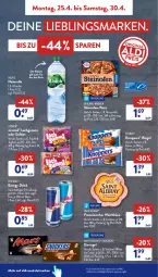 Gazetka promocyjna AldiSud - ALDI Aktuell - Gazetka - ważna od 30.04 do 30.04.2022 - strona 5 - produkty: albray, aldi, bounty, drink, eis, Eisriegel, elle, energy drink, erfrischungsgetränk, fisch, fische, Fischer, flasche, französischer weichkäse, frucht, getränk, gin, joghur, joghurt, Käse, knoppers, kokos, lachgummi, mars, natur, nimm2, Ofen, original wagner, pizza, red bull, reis, rel, riegel, saint albray, Schere, snickers, steinofen, storck, Ti, volvic, wagner, weichkäse