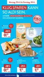 Gazetka promocyjna AldiSud - ALDI Aktuell - Gazetka - ważna od 30.04 do 30.04.2022 - strona 8 - produkty: aldi, backofen, brot, ciabatta, eis, feta, LG, Ofen, reis, spinat, Ti, Weizenbrot