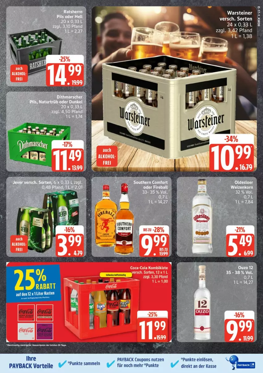 Aktueller Prospekt Edeka - Prospekte - von 22.09 bis 27.09.2025 - strona 17 - produkty: coupon, coupons, payback, steiner, warsteiner