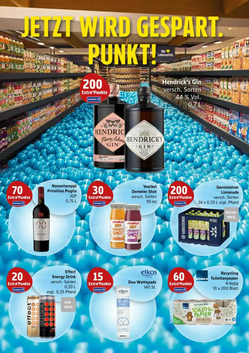 Aktueller Prospekt Edeka - Prospekte - von 22.09 bis 27.09.2025 - strona 22 - produkty: Clin, drink, Effect, energy drink, gerolsteine, gerolsteiner, gin, limo, limonade, papier, primitivo, steiner, Ti, toilettenpapier, wattepads