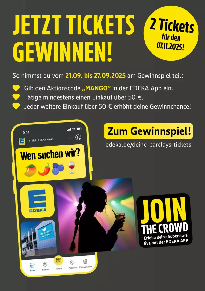 Aktueller Prospekt Edeka - Prospekte - von 22.09 bis 27.09.2025 - strona 25 - produkty: deka, gewinnspiel, lays, mango, Ti