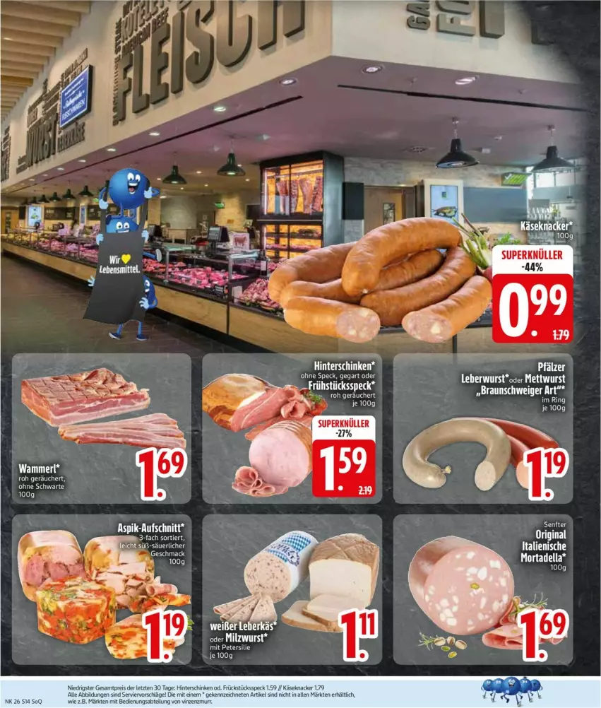Aktueller Prospekt Edeka - Prospekte - von 22.06 bis 27.06.2026 - strona 18 - produkty: Bau, dell, gin, leberwurst, LG, mac, merl, Mett, mettwurst, mortadella, petersilie, tee, wurst