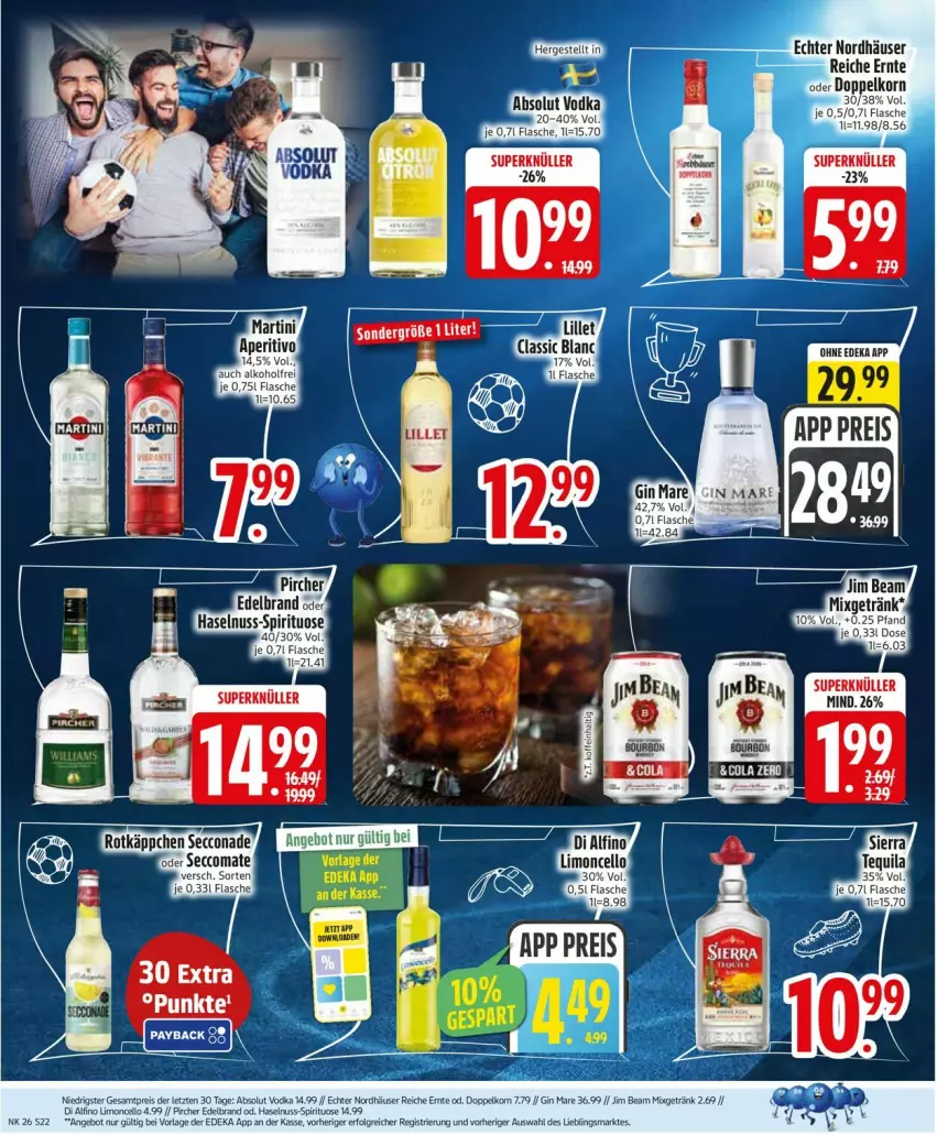 Aktueller Prospekt Edeka - Prospekte - von 22.06 bis 27.06.2026 - strona 26 - produkty: angebot, deka, eis, flasche, getränk, gin, gin mare, haselnuss, jim beam, LG, Mixgetränk, nuss, pircher, reis, Ti, ZTE