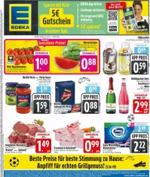 Gazetka promocyjna Edeka - Prospekte - Gazetka - ważna od 27.06 do 27.06.2026 - strona 3 - produkty: alkohol, aufschnitt, barilla, bier, bierschinken, braten, decke, deka, ecco, eis, flasche, fleisch, frischwurst-aufschnitt, frucht, fruchtsecco, grill, gulasch, hartweizen, italienische pasta, küche, Küchen, küchentücher, LG, melone, milch, Müller, müllermilch, nuss, pasta, pasta-sauce, pesto, reis, rosen, rotkäppchen, rouladen, sauce, schinken, sekt, Ti, tücher, wasser, wassermelone, wein, wurst