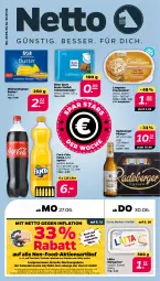 Gazetka promocyjna Netto - Angebote ab Montag - Gazetka - ważna od 02.07 do 02.07.2022 - strona 1 - produkty: angebot, angebote, Berger, buch, butter, coca-cola, cola, cremissimo, eis, elle, fanta, fanta oder, fanta oder sprite, guthabenkarte, gutschein, kosmetik, langnese, langnese cremissimo, lätta, LG, margarine, oder sprite, pils, pilsner, radeberger, radeberger pilsner, Reinigung, reis, ritter, ritter sport, schoko, schokolade, schuhe, sim, Soda, sodastream, spielwaren, Sport, sprite, tafelschokolade, Ti, tiernahrung, weihenstephan