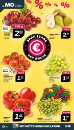 Gazetka promocyjna Netto - Angebote ab Montag - Gazetka - ważna od 02.07 do 02.07.2022 - strona 2 - produkty: Birnen, kirsch, kirsche, kirschen, paprika, paprika rot, rispentomaten, sac, Ti, tomate, tomaten, topf, trauben
