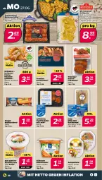 Gazetka promocyjna Netto - Angebote ab Montag - Gazetka - ważna od 02.07 do 02.07.2022 - strona 6 - produkty: antipasti, asti, auer, barbecue, Bau, Bauer, beef, Bratheringe, brot, creme, dell, elle, filet, filets, fisch, frikadellen, gewürz, grill, grillplatte, Grillteller, hering, kartoffel, knoblauch, kühlmann, lachs, latte, meggle, Nackensteak, Popp, ring, Rostocker, salat, salate, steak, teller, Ti, Weste, zaziki